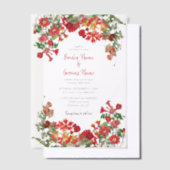 Bodembloemen Bodembeugel Vellum Uitnodigingen (Offset)