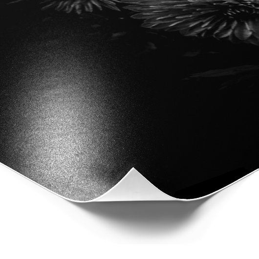 Bodembloemen in zwart-wit nr. 29 foto afdruk (Hoek)