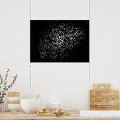 Bodembloemen in zwart-wit nr. 29 poster (Keuken)