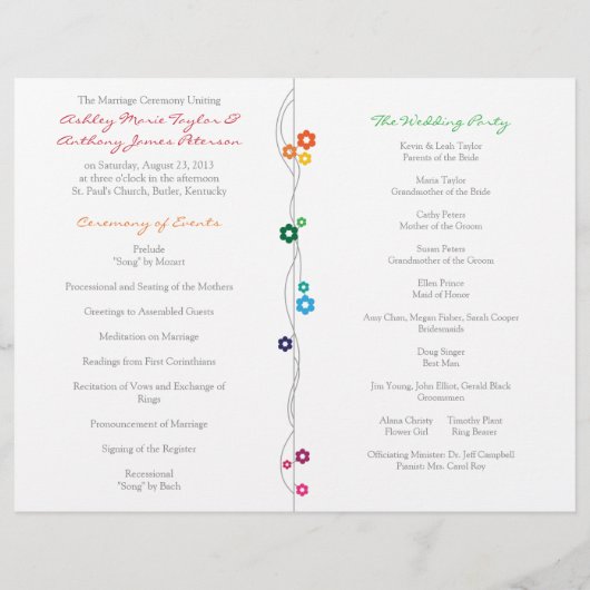 Bodembloemen regenboogprogramma (Achterkant)