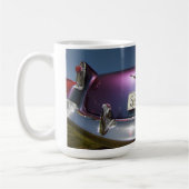 Bodembogen omhoog ZO VET Achterkant klassieke auto Koffiemok (Links)