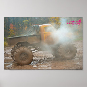 Bodembogging (Mudbogging) Vrachtwagen Poster