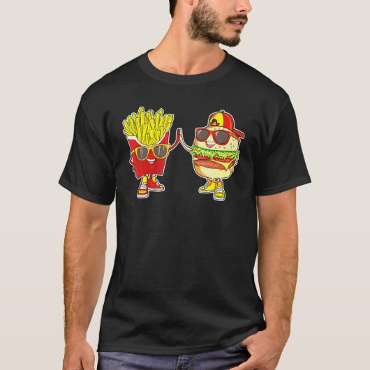 Bodembok en bosbessen Trendy Weird Fast Food, dat T-shirt (Voorkant)