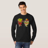 Bodembok en bosbessen Trendy Weird Fast Food, dat T-shirt (Voorkant volledig)