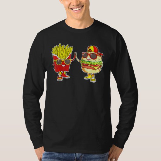 Bodembok en bosbessen Trendy Weird Fast Food, dat T-shirt (Voorkant)