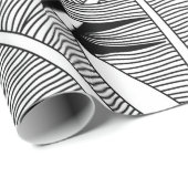 Bodemboom, plant en palmboom, zwart-wit cadeaupapier (Rol Hoek)