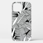 Bodemboom, plant en palmboom, zwart-wit Case-Mate iPhone case (Achterkant)