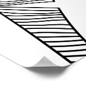 Bodemboom, plant en palmboom, zwart-wit poster (Hoek)