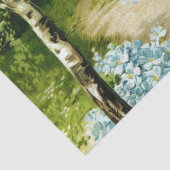 Bodemboomgaarden Blauwe bloemen ontkoppeld Tissuepapier (Detail)