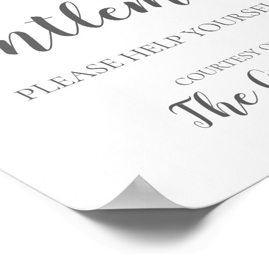 Bodembord - Bathroom Basket Floral Sign Poster (Hoek)