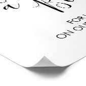 Bodembord - Bericht in een bord met flessengreiger Poster (Hoek)