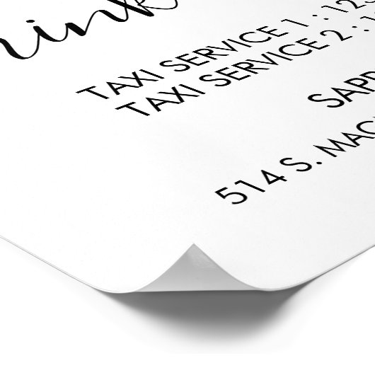 Bodembord - Drink en Greenery Sign van Don't Poster (Hoek)