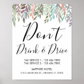 Bodembord - Drink en Greenery Sign van Don't Poster (Voorkant)
