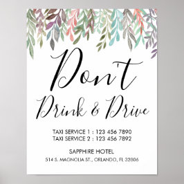 Bodembord - Drink en Greenery Sign van Don't Poster