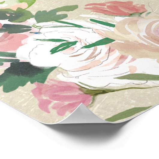 Bodembord  elegant floral poster (Hoek)