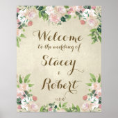 Bodembord  elegant floral poster (Voorkant)