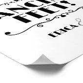 Bodembord Heres een traktatie voor je dansende voe Poster (Hoek)