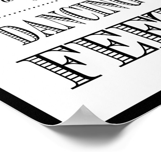 Bodembord Hier is een traktatie voor je dansende v Poster (Hoek)