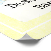 Bodembord Staafje Gele Floral Poster (Hoek)