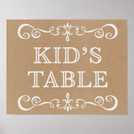 Bodembord - Tafelbord van het Kind - Tafel Poster