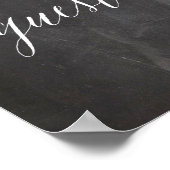 Bodembord van het gastboek | Calligrafie Poster (Hoek)