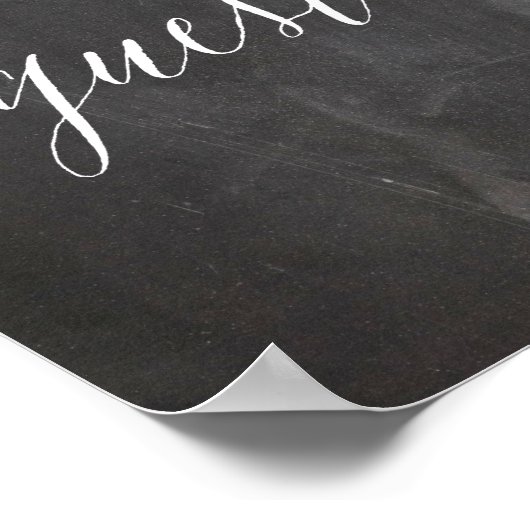 Bodembord van het gastboek | Calligrafie Poster (Hoek)