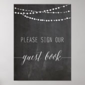 Bodembord van het gastboek | Calligrafie Poster (Voorkant)