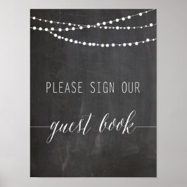 Bodembord van het gastboek | Calligrafie Poster