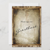 Bodembord van het gastboek - Nautisch hout Kaart (Achterkant)