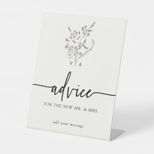 Bodembord voor advies reclamebord met voetstuk (Voorkant)