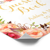 Bodembord voor gasten | Oranje goudbloemen Poster (Hoek)