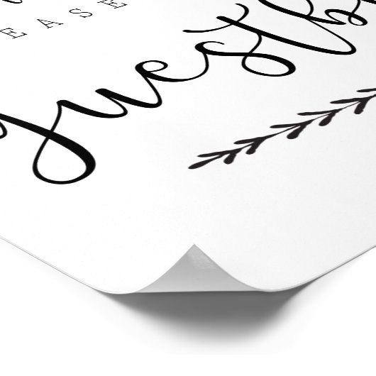 Bodembord voor gasten poster (Hoek)