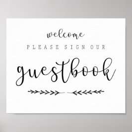 Bodembord voor gasten poster