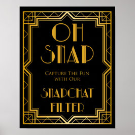 Bodembord voor snapchat Weddenschap | Gatsby Art D Poster