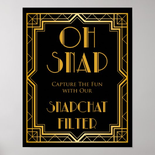 Bodembord voor snapchat Weddenschap | Gatsby Art D Poster (Voorkant)