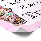 Bodembord voor Snoep Buffet Pink en Gree Poster (Hoek)