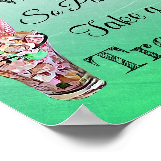 Bodembord voor Snoep Buffet Pink en Gree Poster (Hoek)