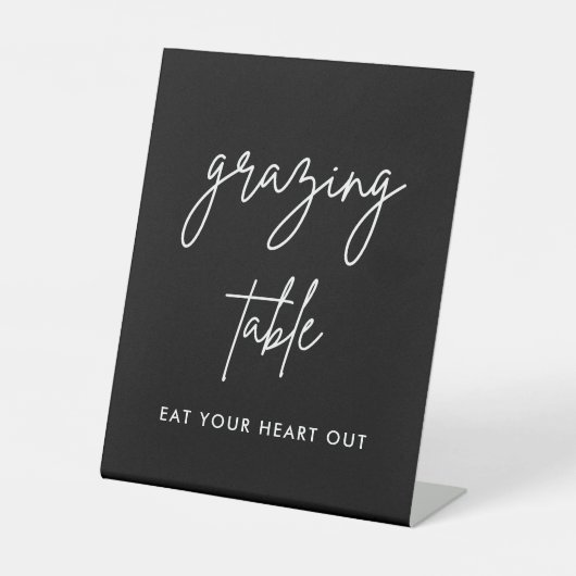 Bodembord voor zwarte bruiloft reclamebord met voetstuk (Voorkant)