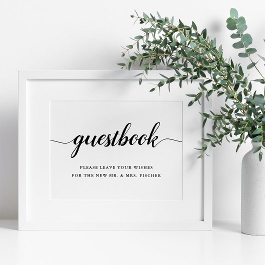 Bodembord voor zwarte en witte kalligrafie poster