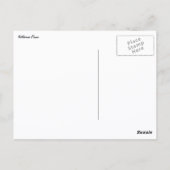 Bodemborstelventilator Rode tropische Floral Briefkaart (Achterkant)