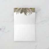 Bodembotanische bruiloft gevolgd Dank je creditcar Bedankkaart (Binnen)