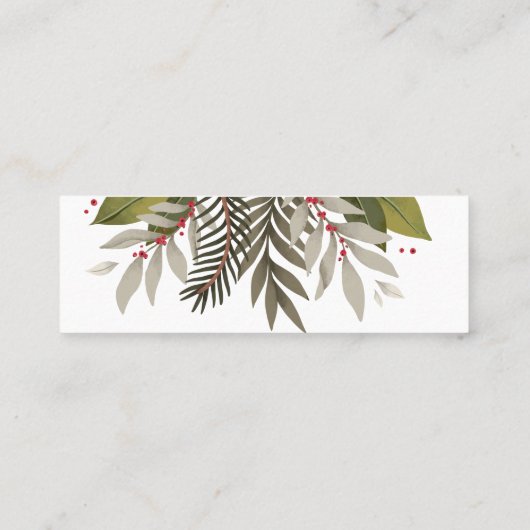 Bodembotanische bruiloft Website RSVP Mini Visitekaartje (Achterkant)