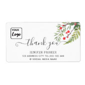 Bodembotanische heilige logo dank u etiket (Voorkant)