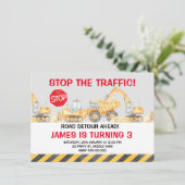 Bodembouwkunde houdt het verkeer 's ochtends tegen kaart (Staand voorkant)