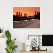 Bodembrug bij Twilight in Central Park, NYC Poster (Thuiskantoor)