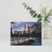 Bodembrug in de winter briefkaart (Staand voorkant)