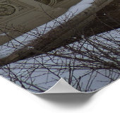 Bodembrug in de winter, centraal park, NYC, alle g Poster (Hoek)