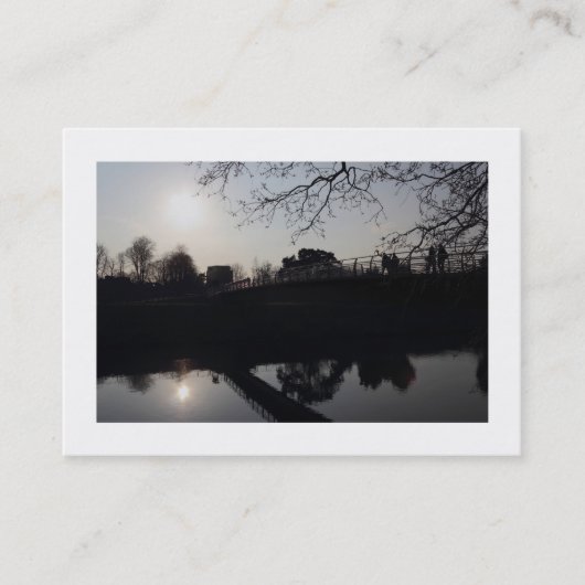 Bodembrug over een rivier (Borderon) Visitekaartje (Voorkant)