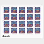 Bodembruggen zonder muren vierkante sticker (Vel)