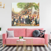 Bodembruiloft in Neder-Oostenrijk (olie op doek) Canvas Afdruk (Insitu (Woonkamer))